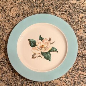 Vintage Lifetime China dinner plate Turquise pattern